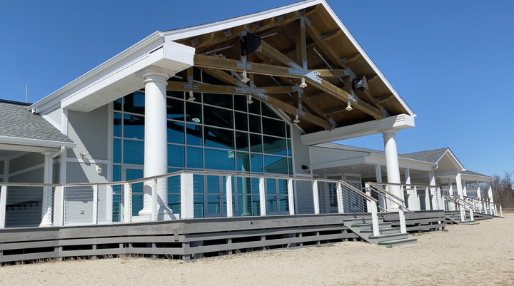 A pavilion on the beach 